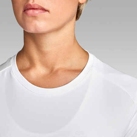 Kaus Lengan Panjang Lari Wanita Pelindung Matahari - Putih