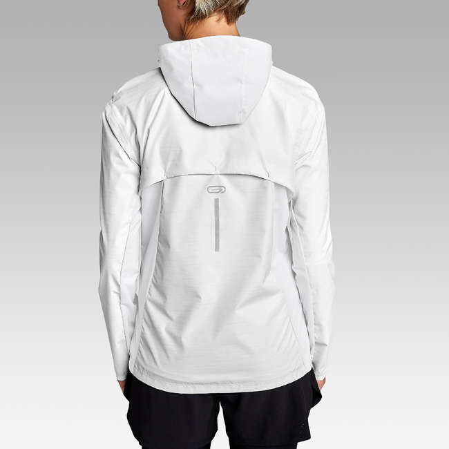 KALENJI Run Rain Women's Running Jacket White Decathlon