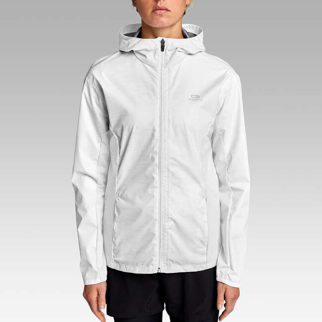KALENJI Run Rain Women's Running Jacket White Decathlon