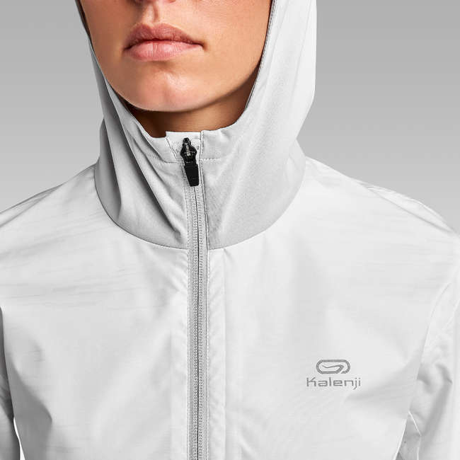 KALENJI Run Rain Women's Running Jacket White Decathlon