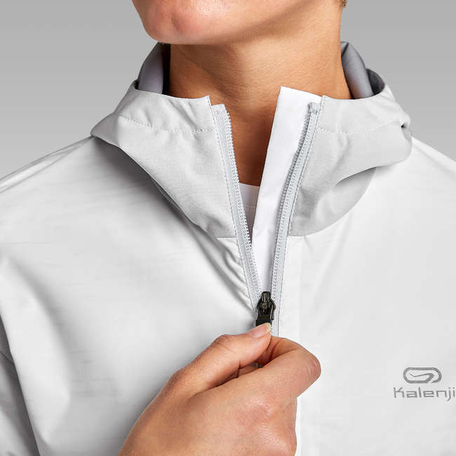 KALENJI Run Rain Women's Running Jacket White Decathlon
