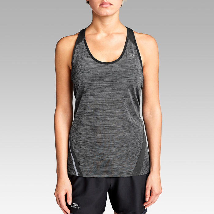 Run Light Women's Running Tank Top Grey Decathlon