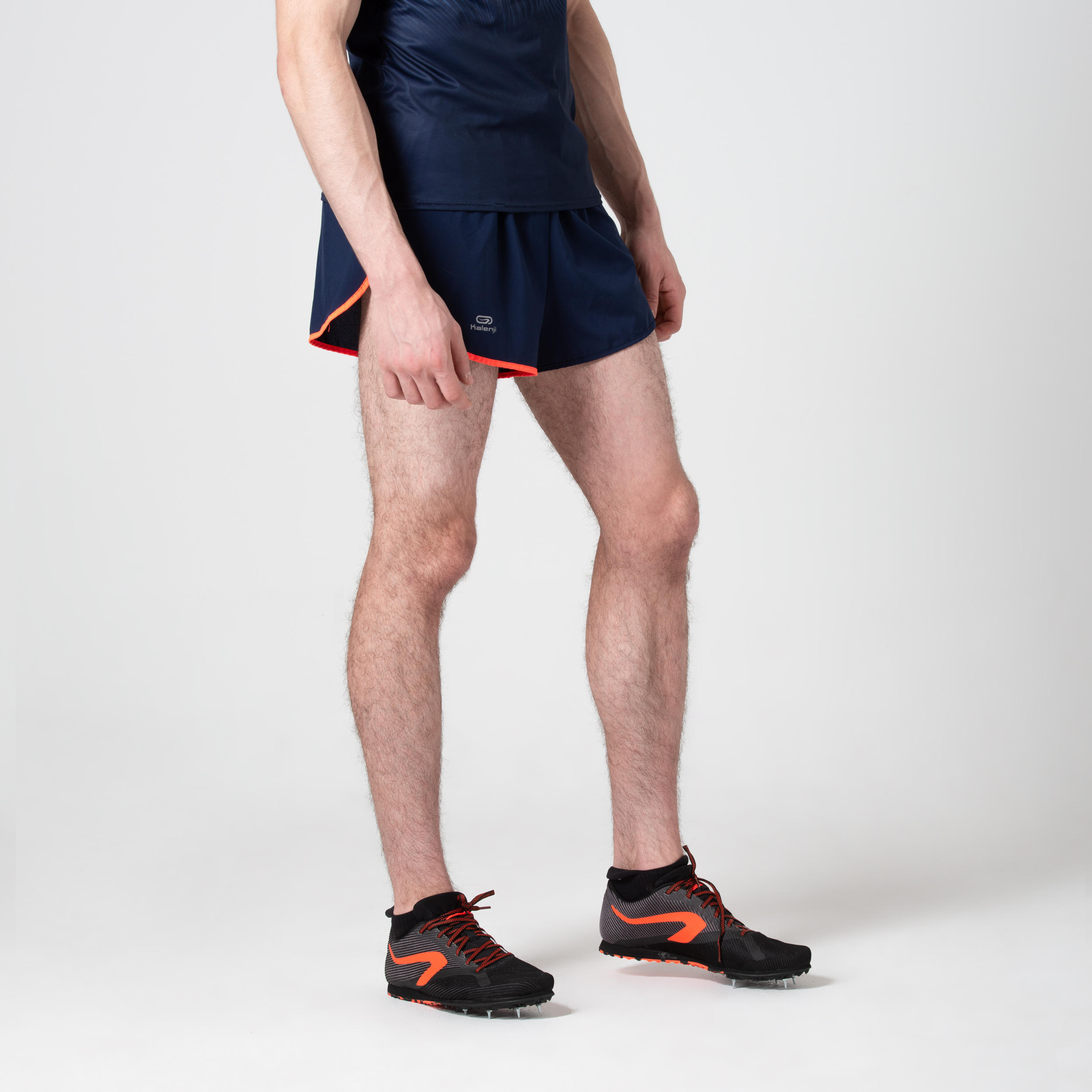 MEN'S ATHLETICS SHORTS BLUE AND ORANGE 3/14