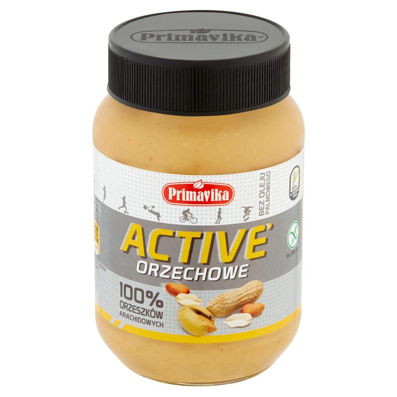 Masło orzechowe Active 470g, 100% orzeszków. Dla aktywnych osób fizycznie.