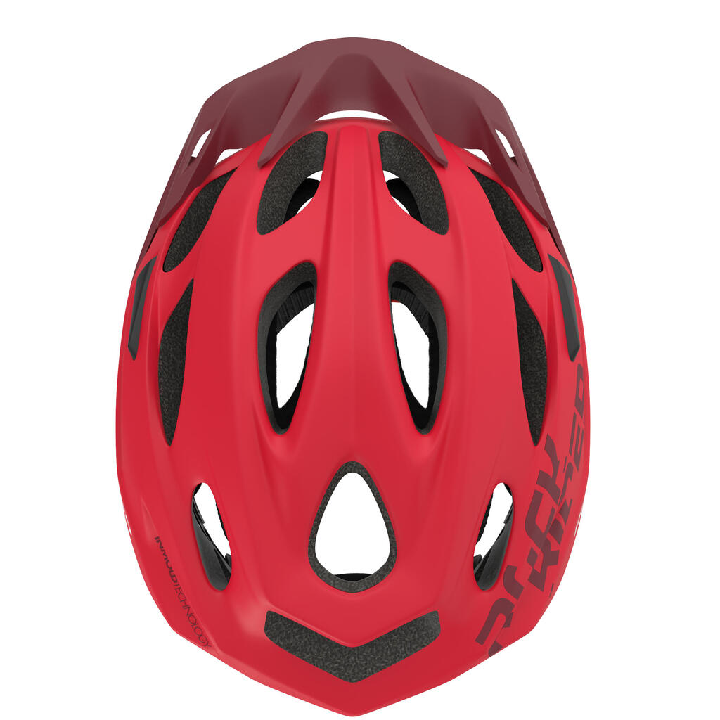 Fahrradhelm MTB ST 500 rot