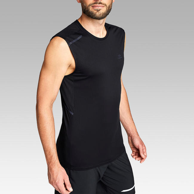 MEN'S RUNNING TANK TOP RUN DRY+ - BLACK