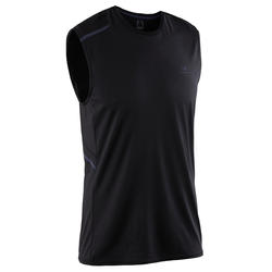 CAMISETA SIN MANGAS RUNNING KALENJI RUN DRY+ HOMBRE NEGRO