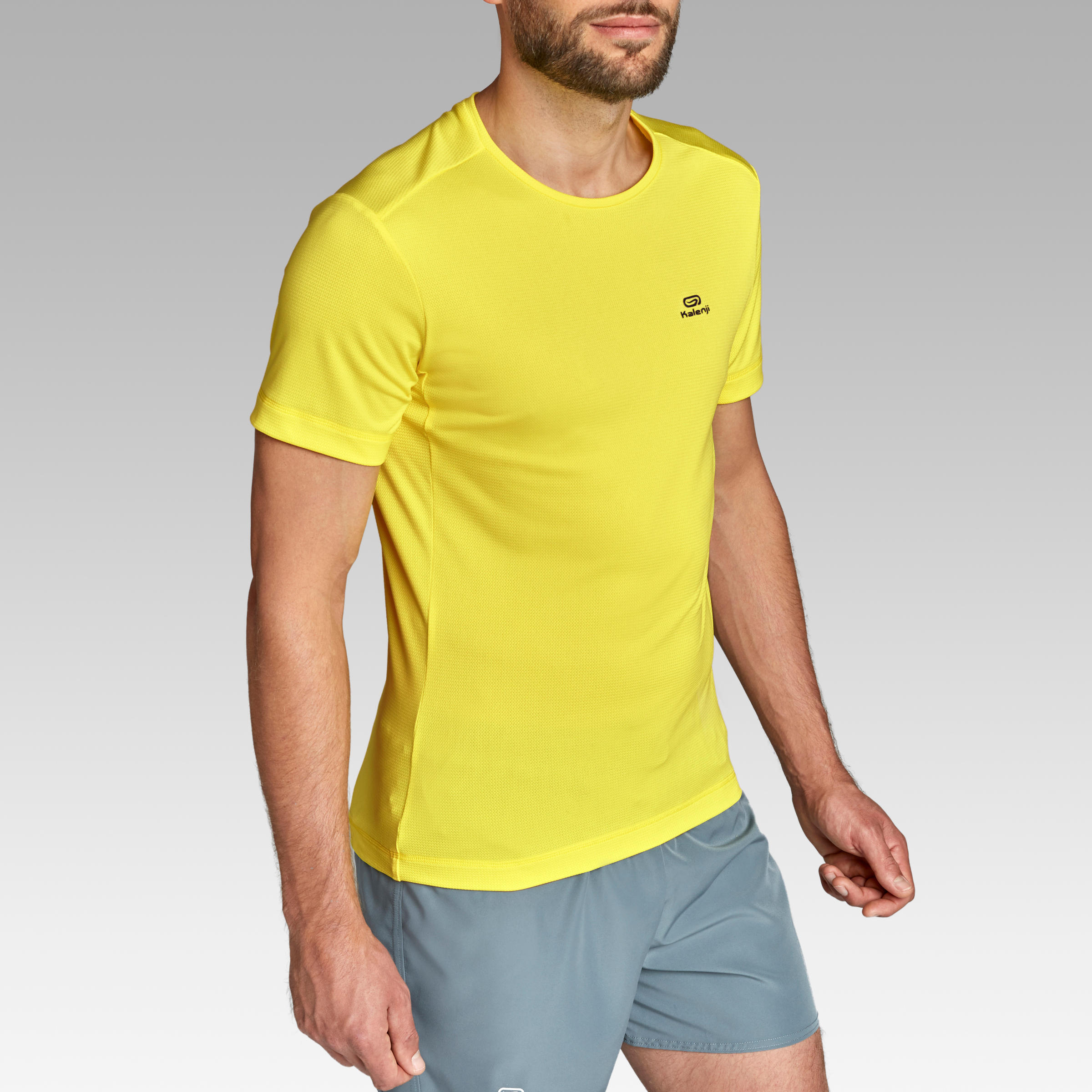 Dry Men's Breathable Running T-Shirt - Lemon Yellow KALENJI | Decathlon