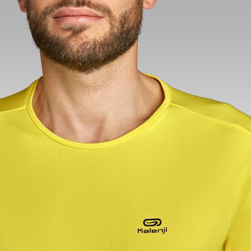 T-shirt running respirant homme - Dry jaune citron