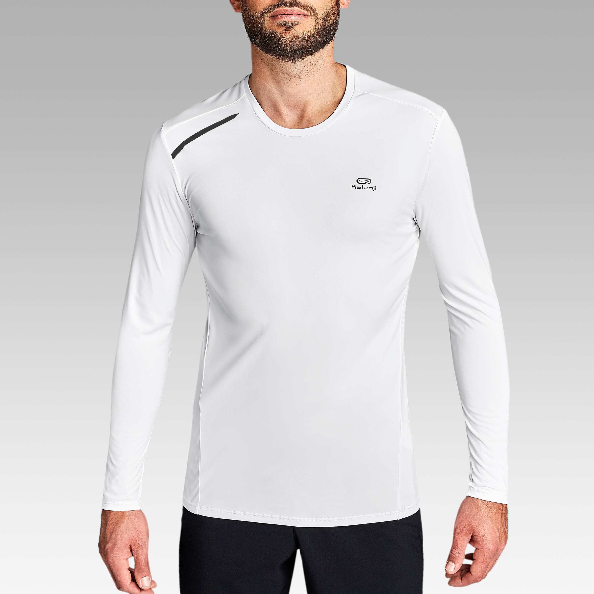 Playera Manga Larga Running Kalenji Protección Solar Hombre Blanca -  Decathlon