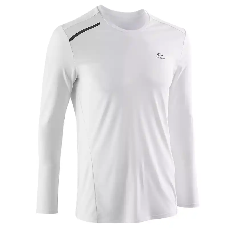 T-shirt running manches longues respirant homme - Sun Protect blanc