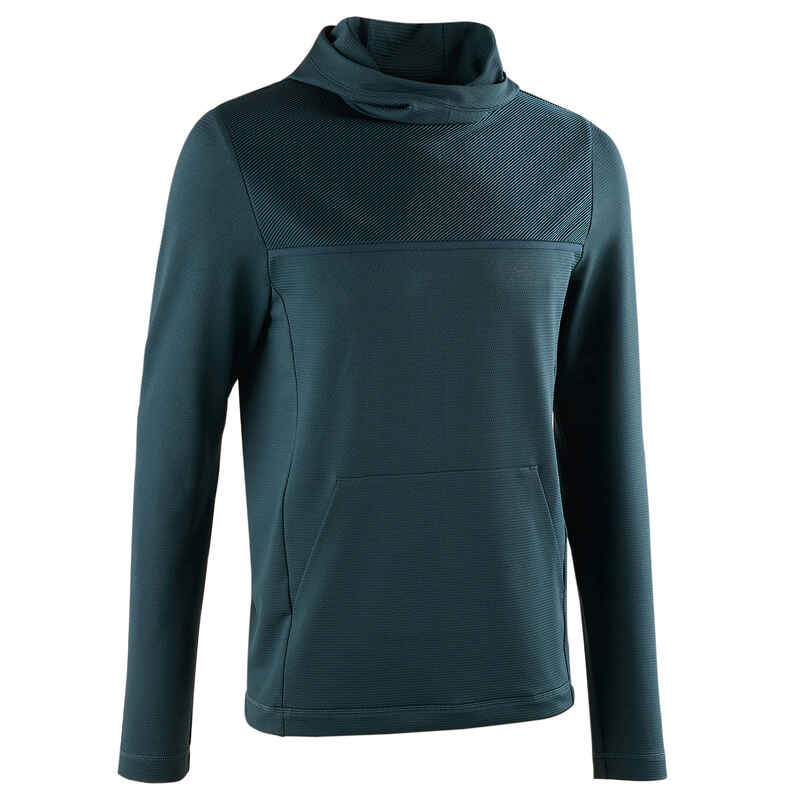 Run Dry+ Men's Hooded Long-sleeved Running T-shirt - Petrol