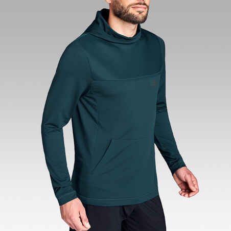 Run Dry+ Men's Hooded Long-sleeved Running T-shirt - Petrol
