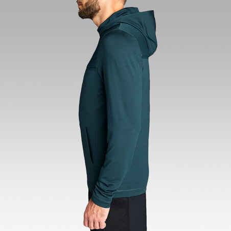 Run Dry+ Men's Hooded Long-sleeved Running T-shirt - Petrol