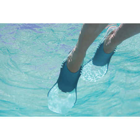 Kids' Adjustable Diving Fins - OH 100 Turquoise