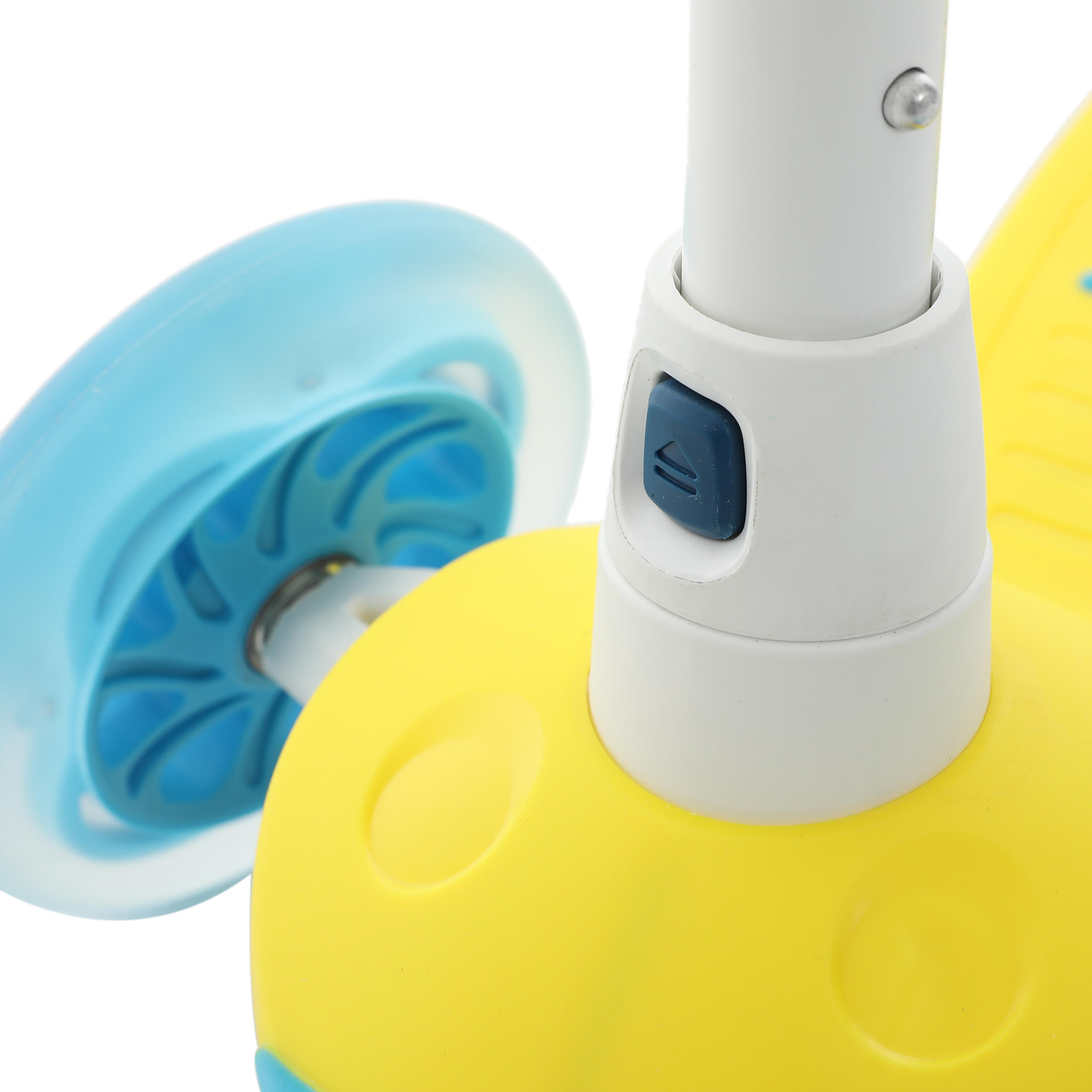 Kids' folding 3-wheeled light-up scooter, yellow 7/9