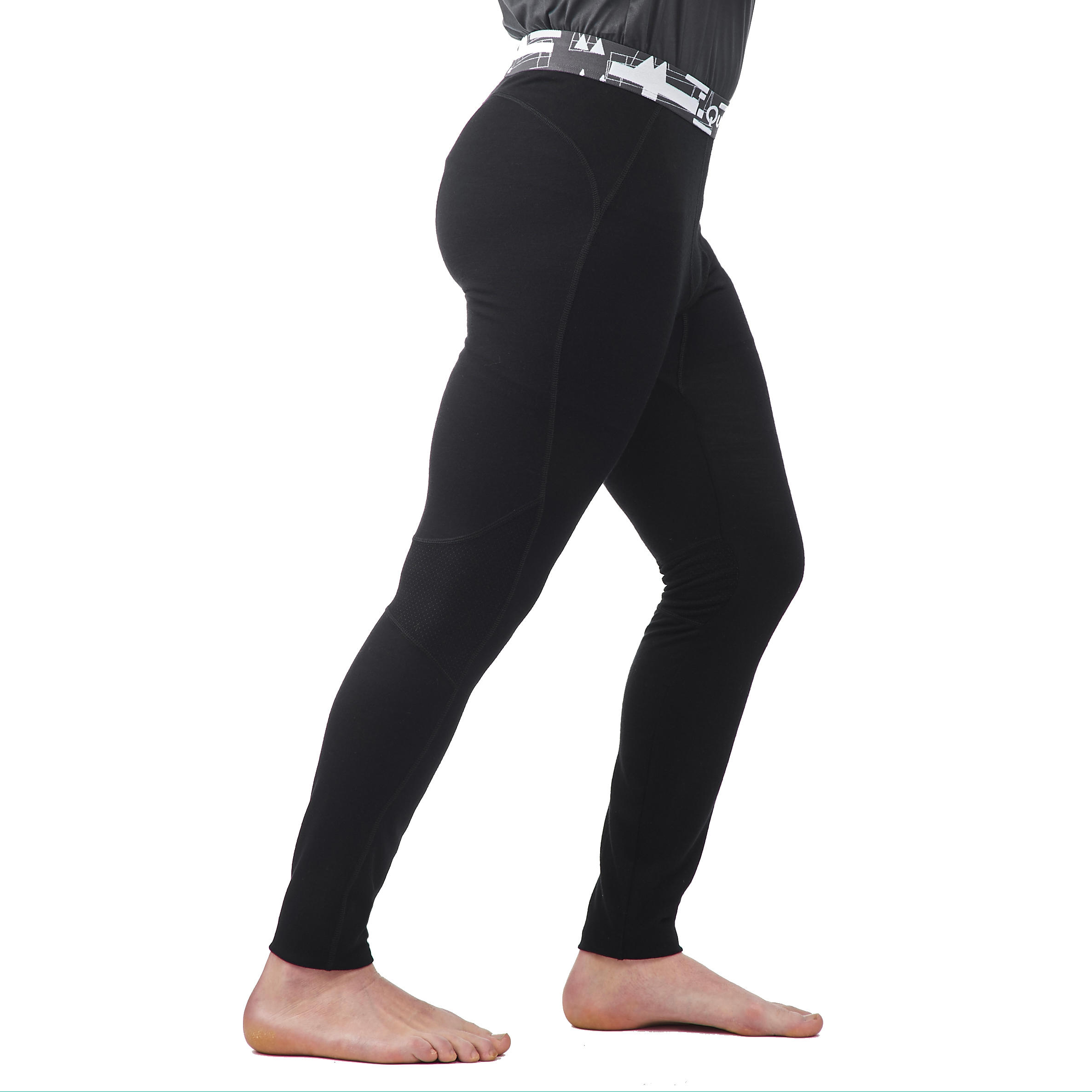 

Black mountain trekking tights man TECHWOOL190