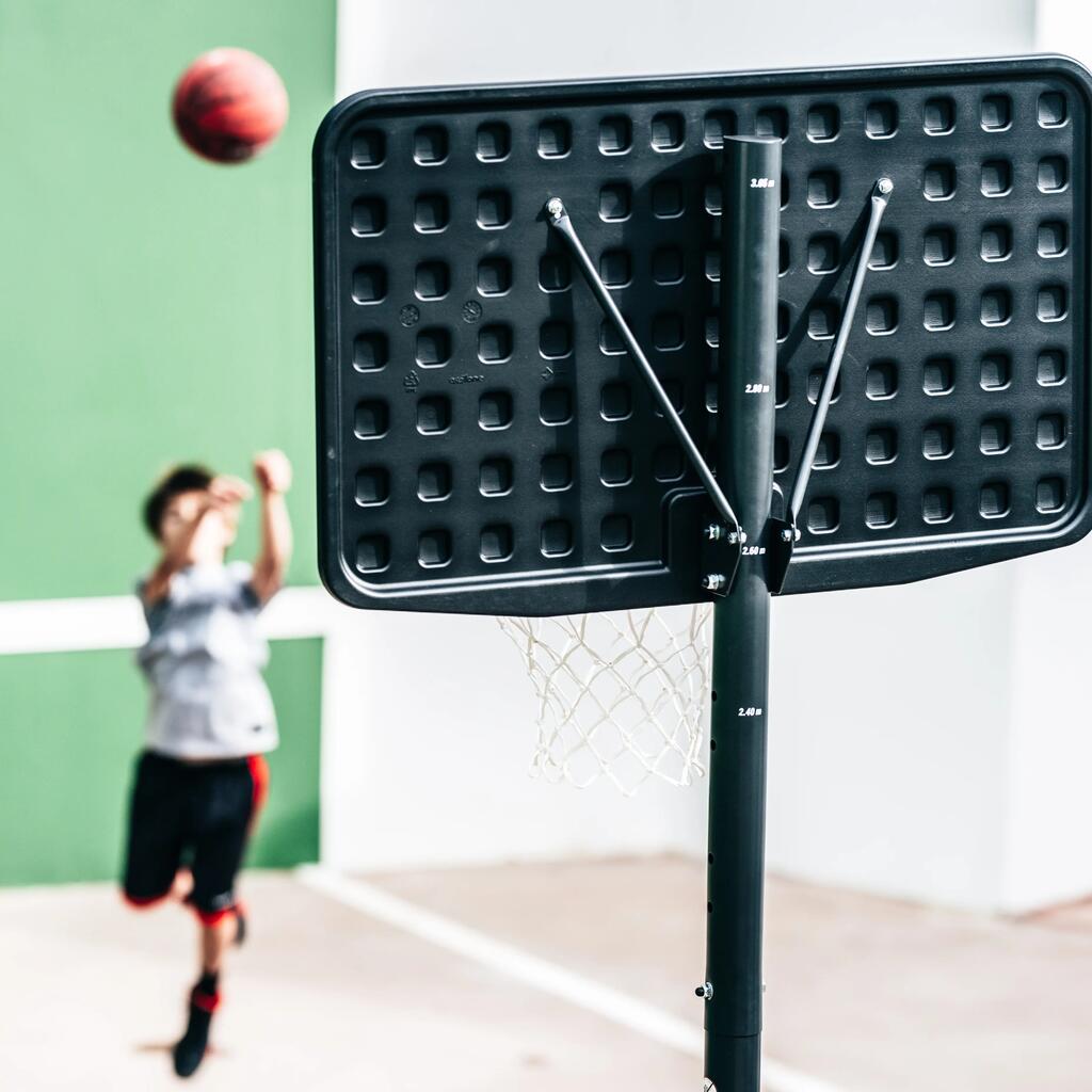 Basketball Hoop with Adjustable Stand (from 2.20 to 3.05m) B100 - Black