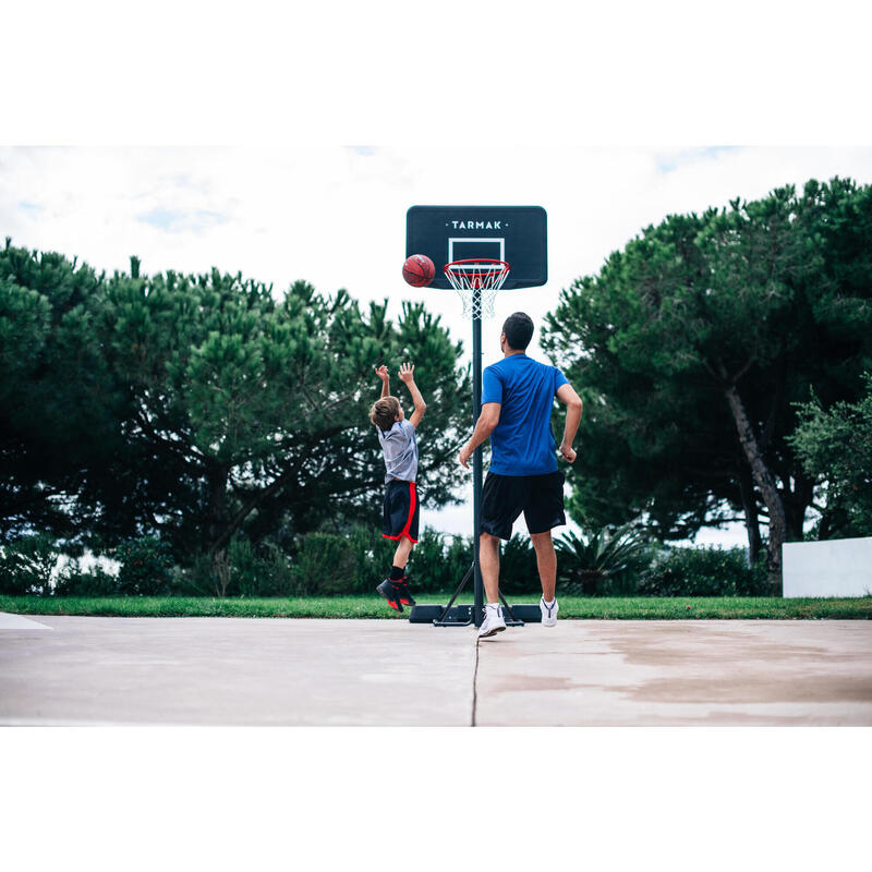 Panier de basket sur pied réglable de 2,20m à 3,05m - B100 noir