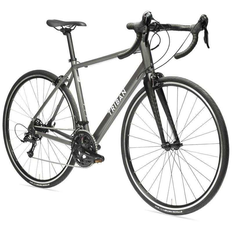 Шосейний велосипед Triban 120 UK - Сірий - Decathlon