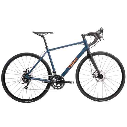 
      Velotūrisma šosejas velosipēds “RC120 Disc”, tumši zils/oranžs
  