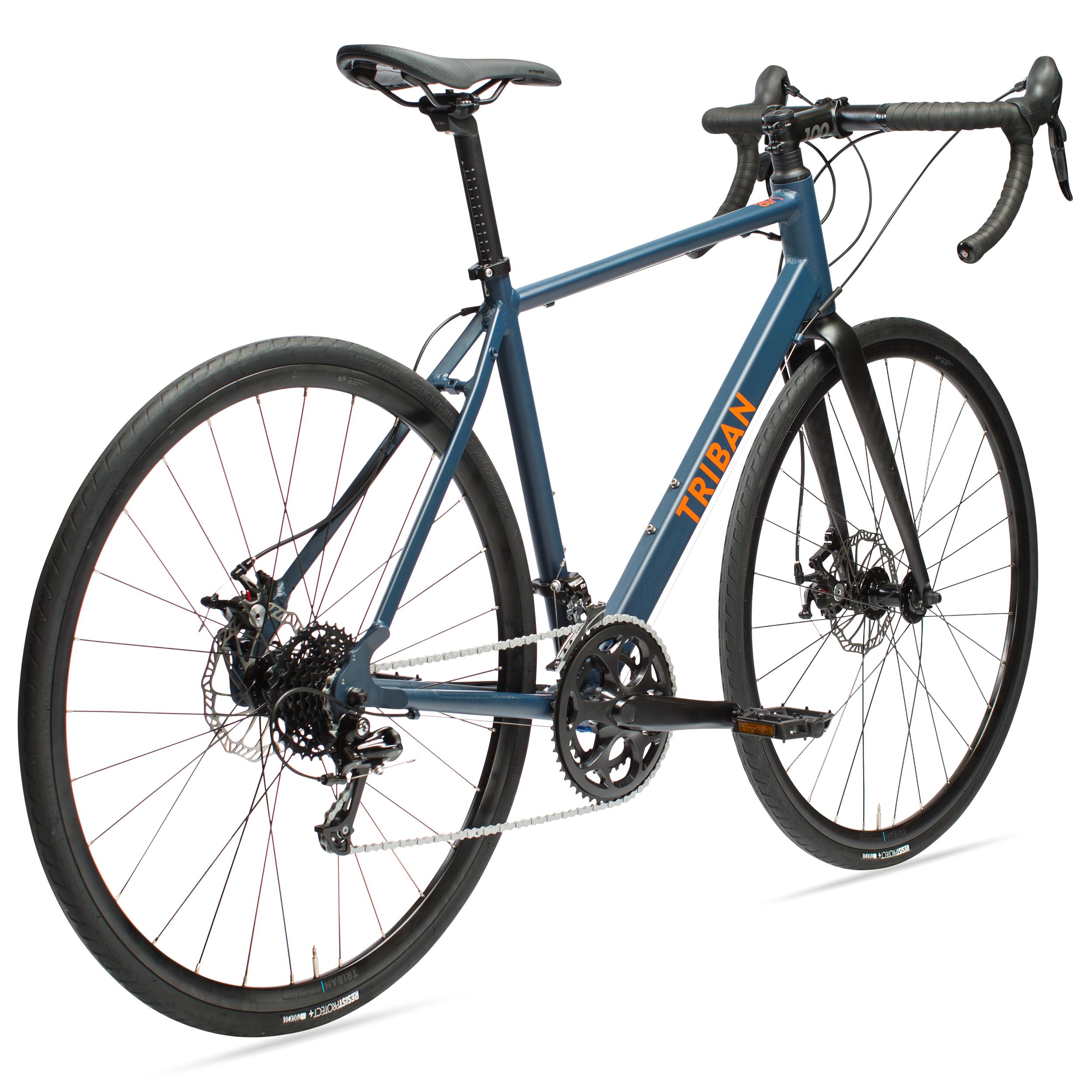Comfortable, light carbon fork and disc brake RC 120 road bike, blue 3/11