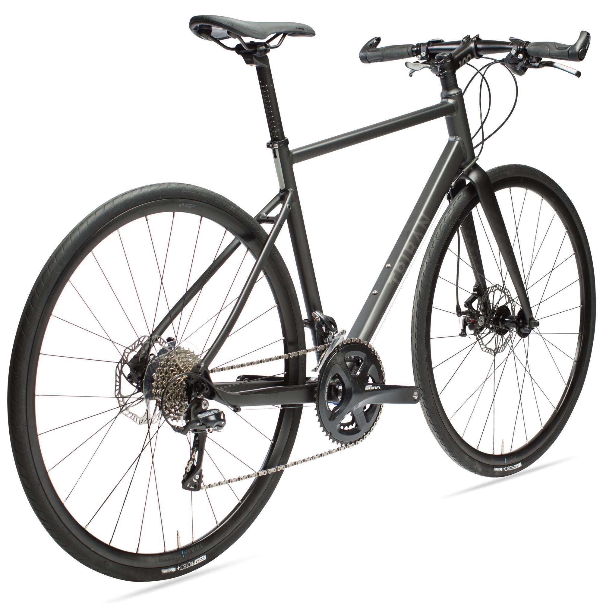 triban rc500 flat bar disc road bike