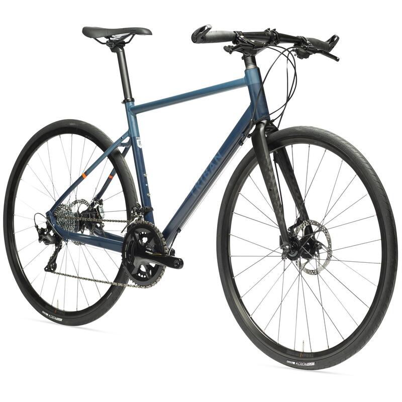 Bicicletă de șosea RC520 Flatbar frână pe disc Albastru 