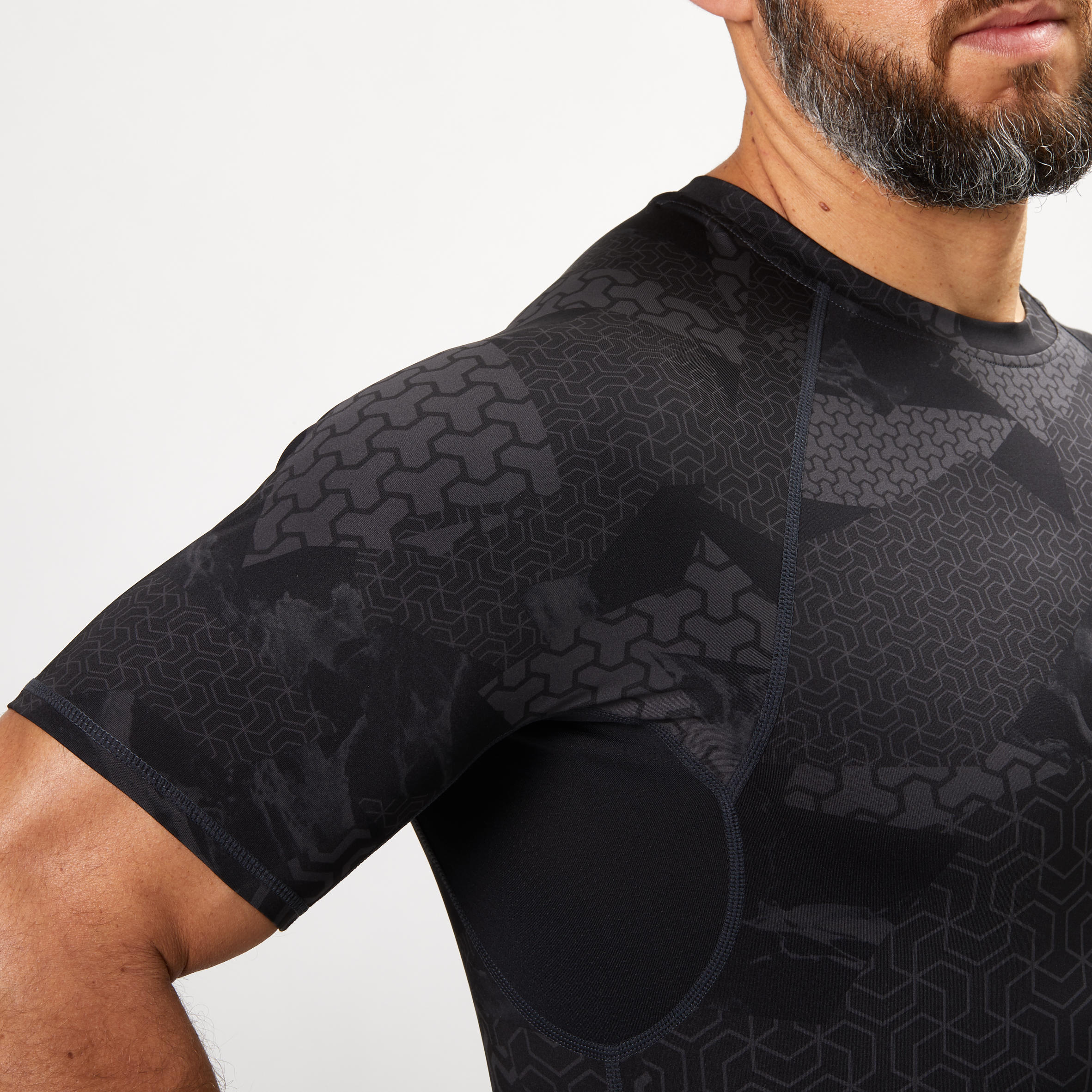 Weight Training Compression T-Shirt - Black/Grey 4/4