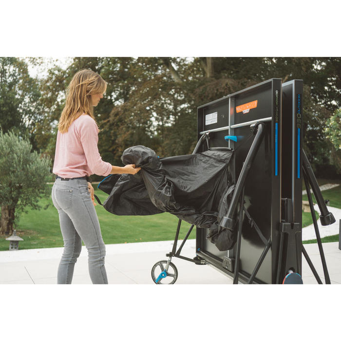 Housse De Table De Ping Pong Pour Table Repliee Noire Pongori Decathlon