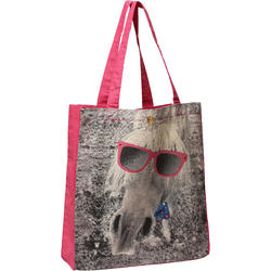 Sac de pansage équitation en coton ASTRO rose