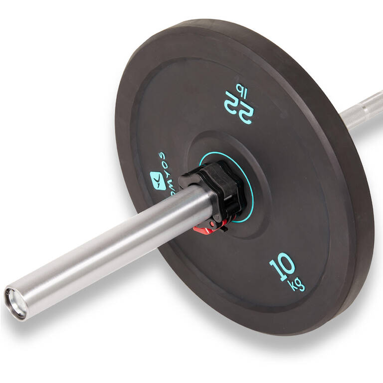 Weightlifting Bumper Disc 10 kg - Inner Diameter 50 mm - Decathlon