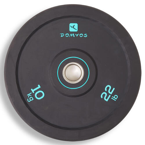 Disque bumper d&#039;haltérophilie 10 kg, diamètre intérieur 50 mm