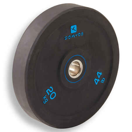 Weight-Lifting Bumper Disc 50 mm Internal Diameter 20 lbs 