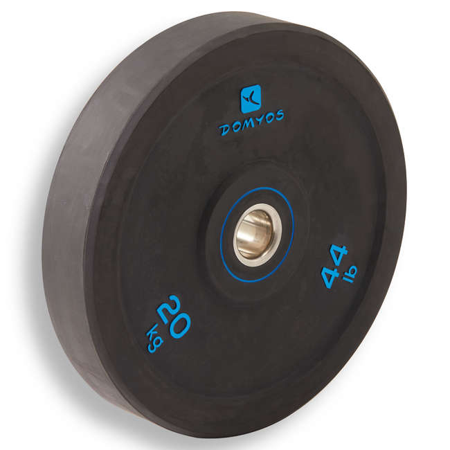 Disc bumper haltere 20 kg, diametru interior 50 mm DOMYOS Decathlon.ro