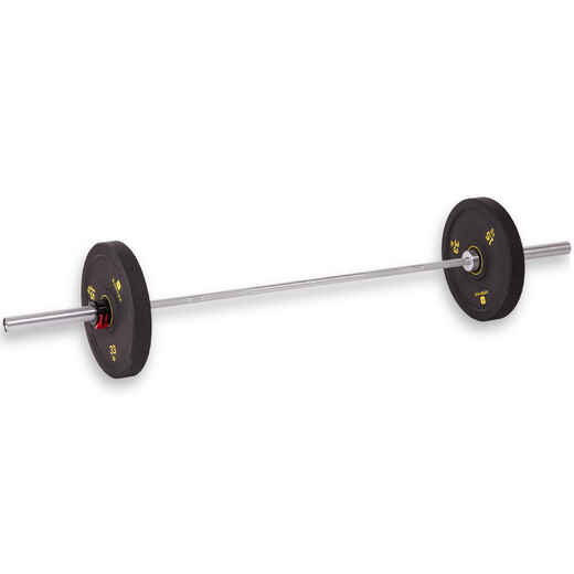 
      Weight-Lifting Bar 50 mm Diameter Sleeve 25 mm Grip 33 lbs
  