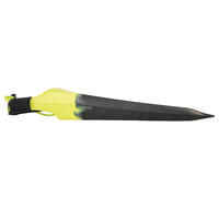 500 Bodyboard Fins with Leash - Black Yellow