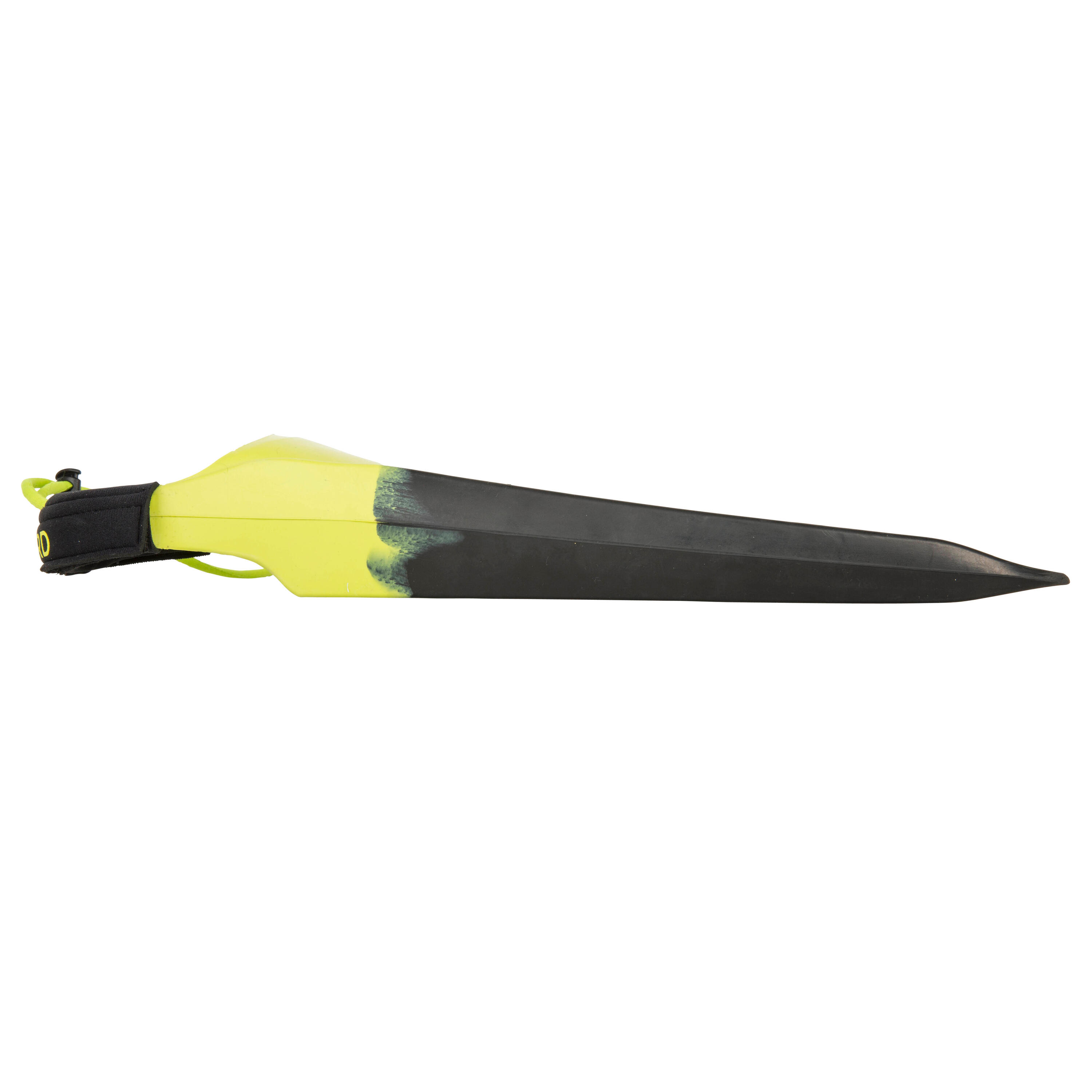 500 Bodyboard Fins with Leash - Black Yellow 5/6