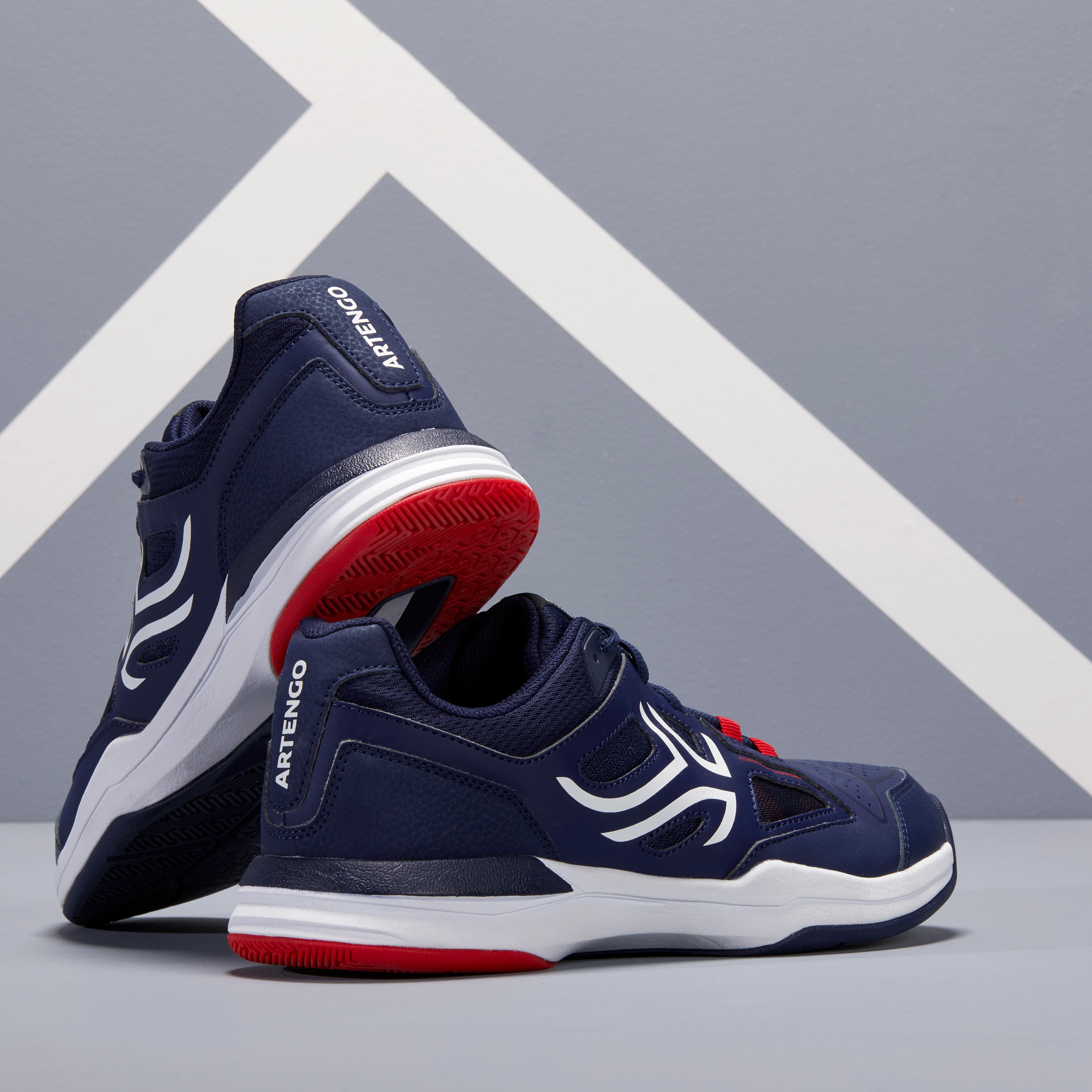 TS500 Multicourt Tennis Shoes - Navy - ARTENGO