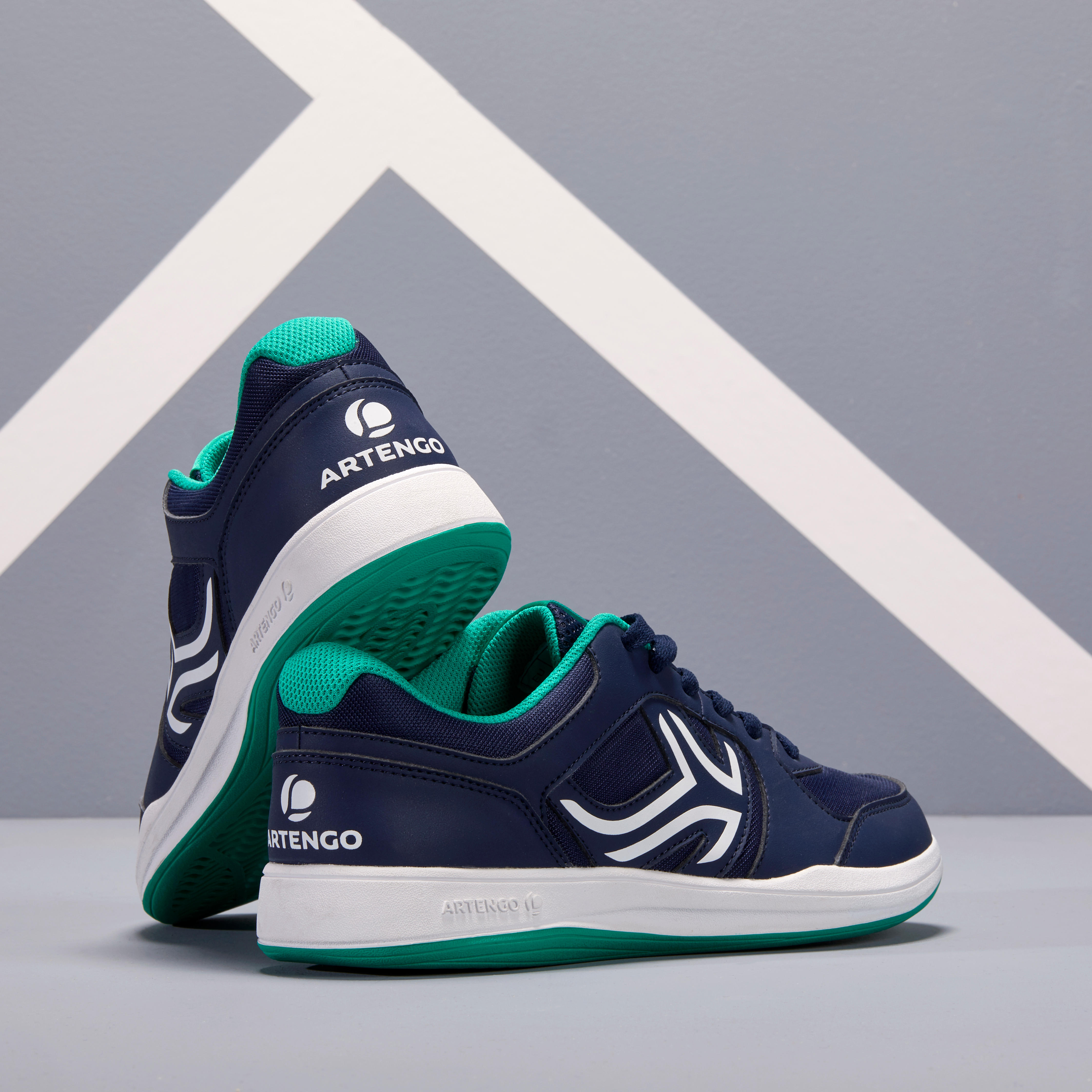 

TS130 Multicourt Tennis Shoes - Navy -  By ARTENGO | Decathlon, Blue