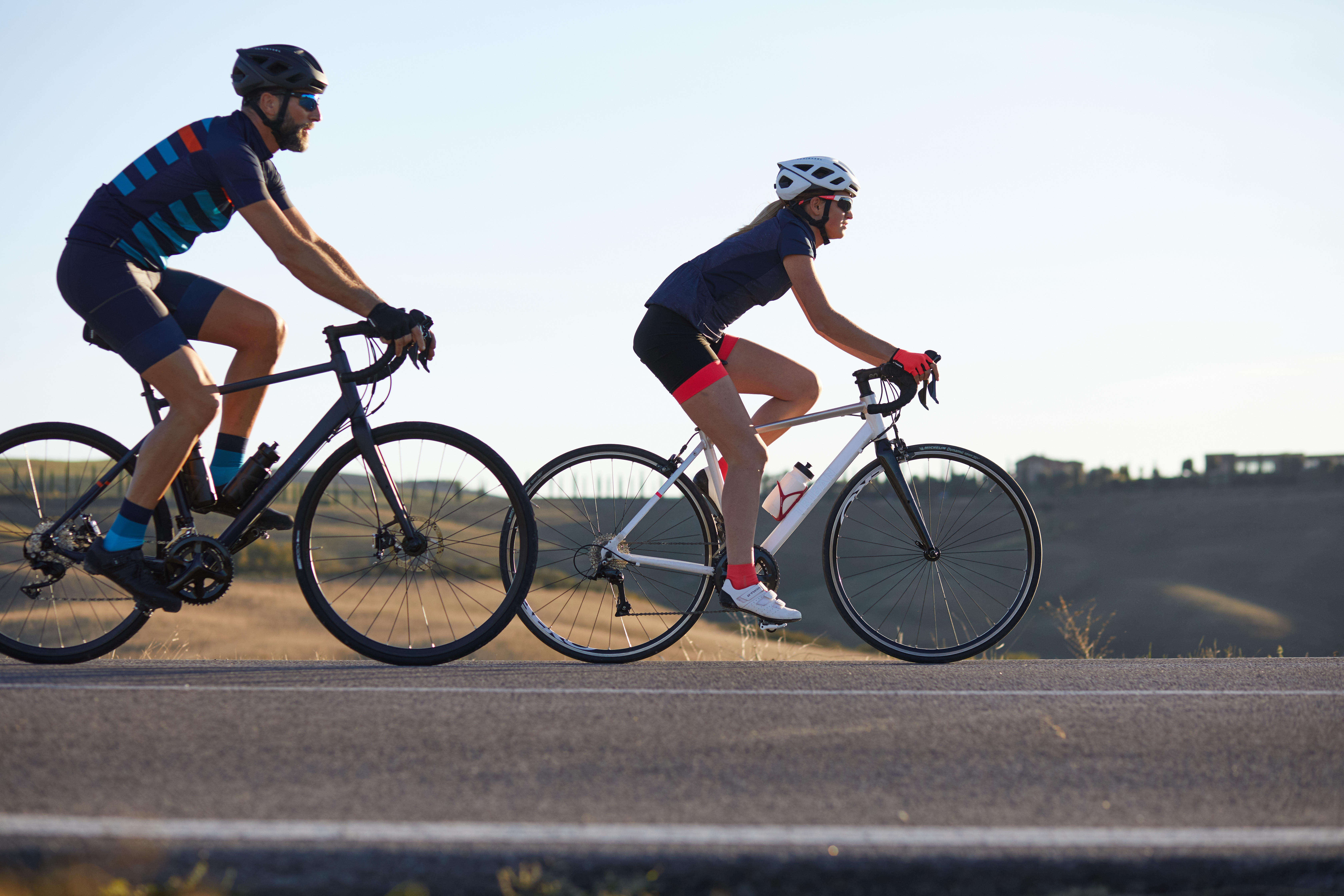 500 Short-Sleeve Cycling Jersey Navy - Women - TRIBAN