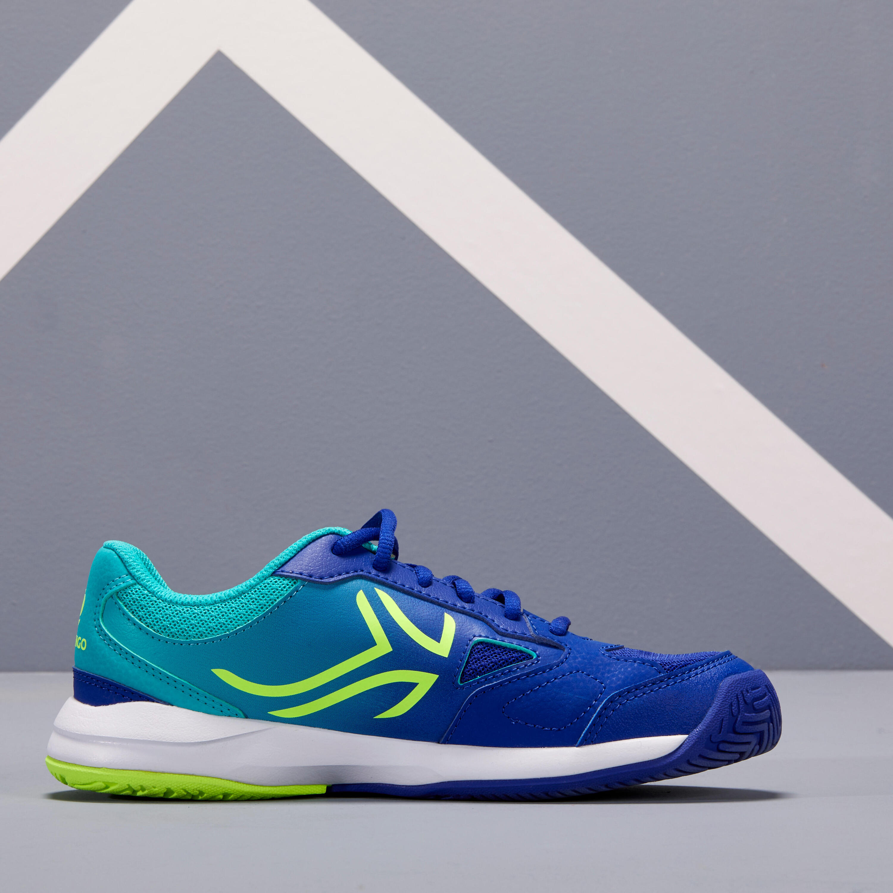 TS560 JR Kids' Tennis Shoes - Blue/Green 2/9