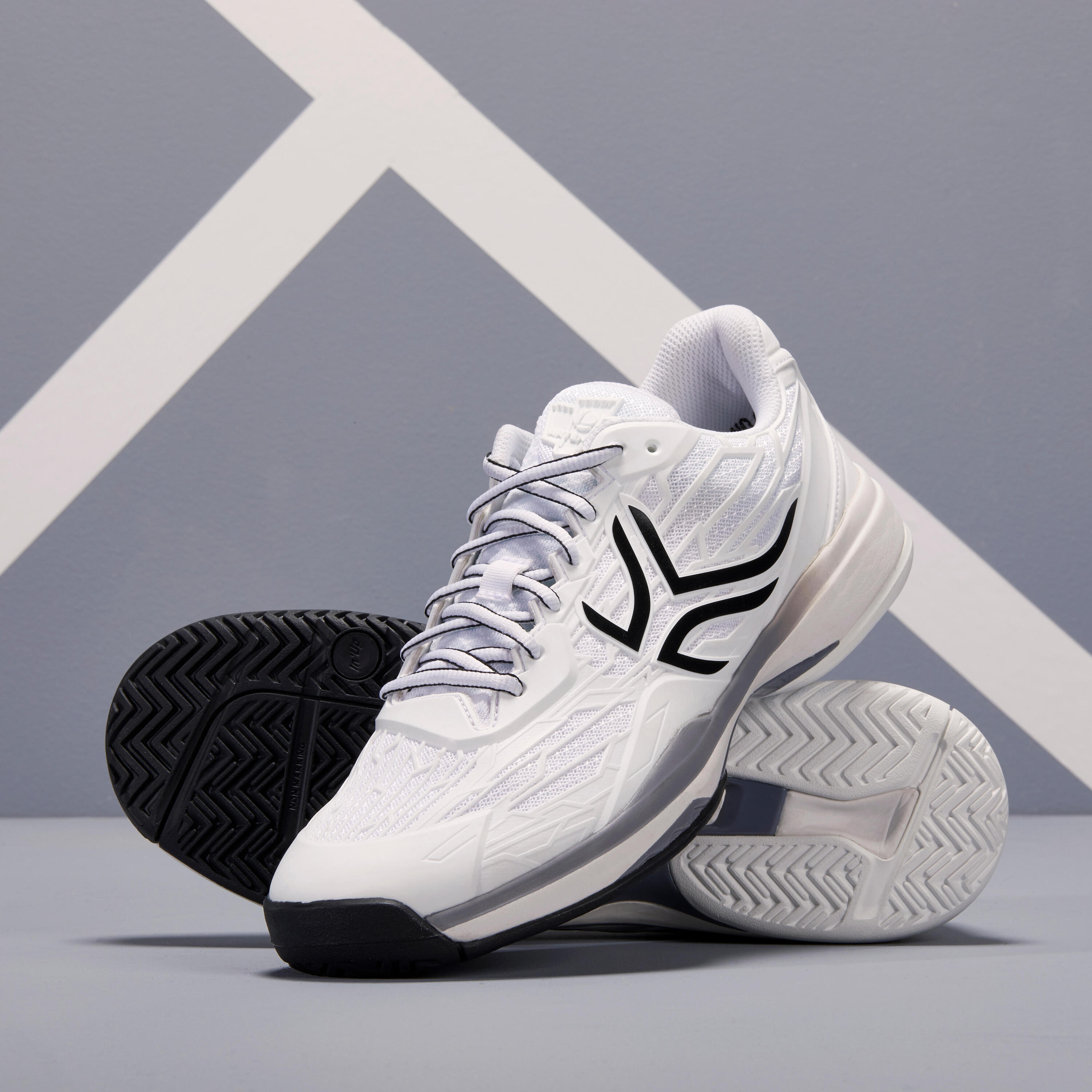 TS990 Multi-Court Tennis Shoes - White/Black/Grey 6/12