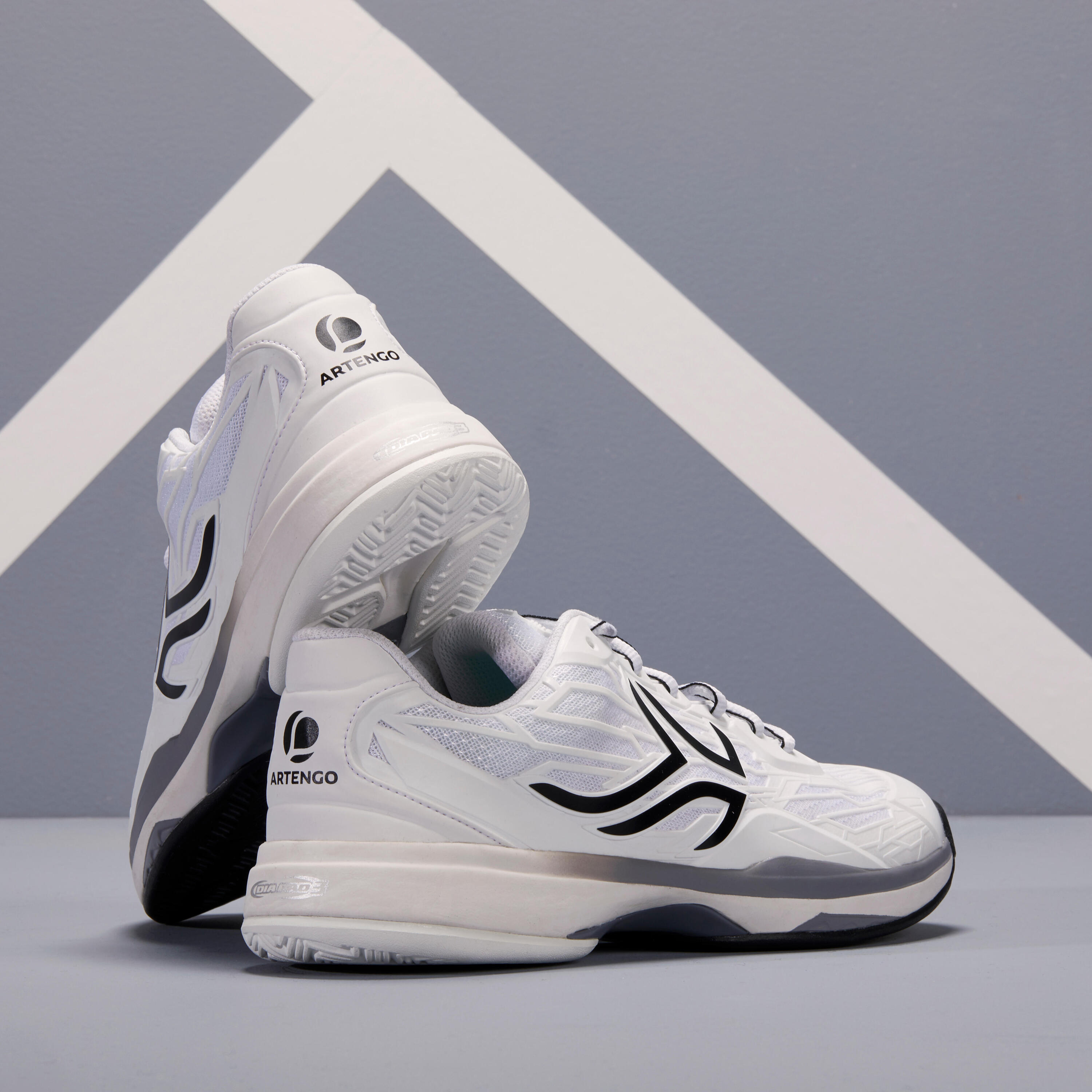 TS990 Multi-Court Tennis Shoes - White/Black/Grey 7/12