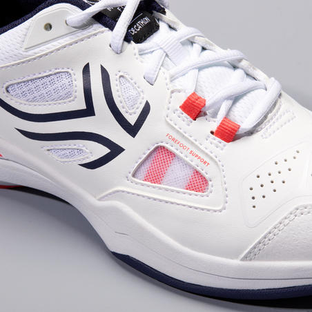 CHAUSSURES DE TENNIS  FEMME TS500 BLANC