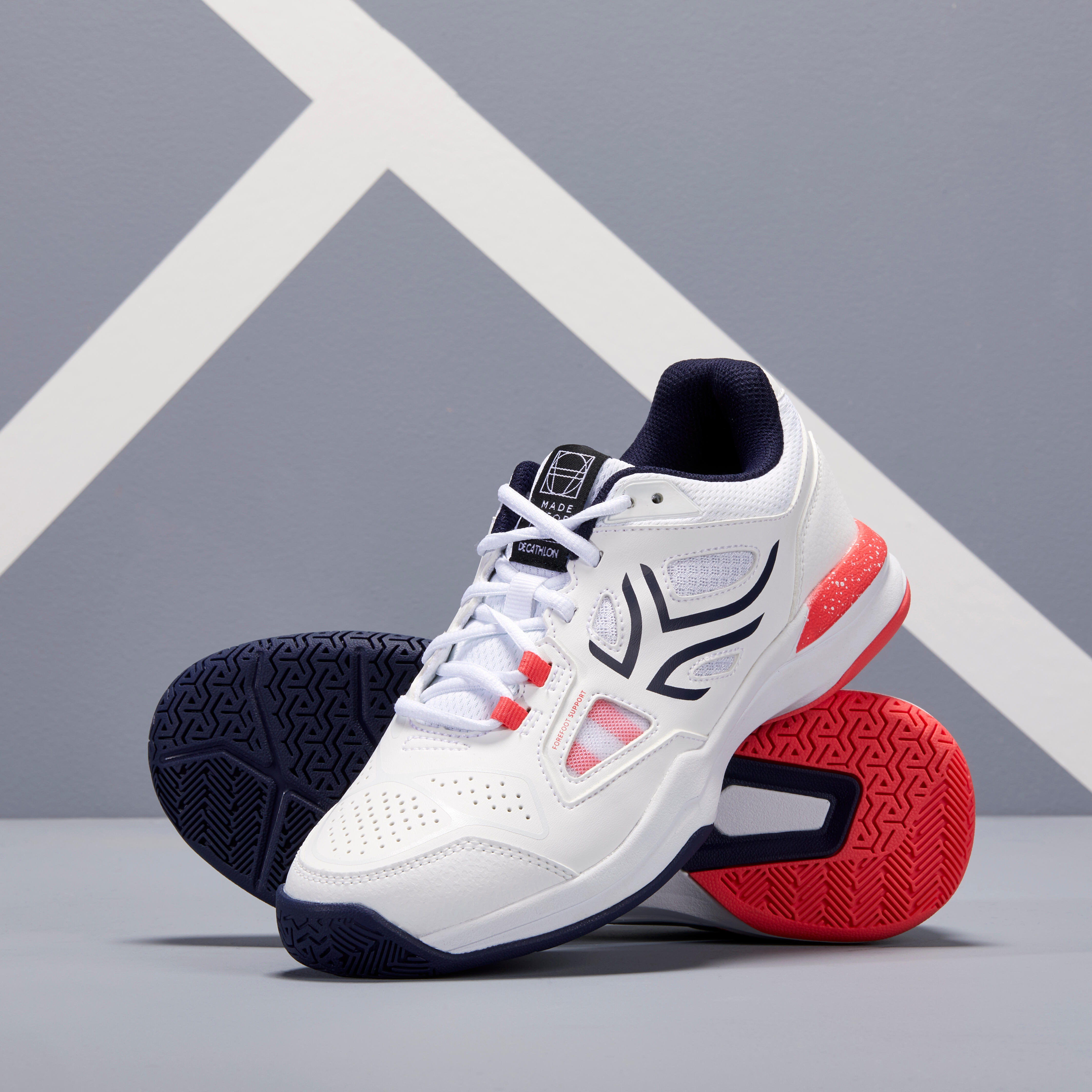 TS500 Women's Tennis Shoe - White - Snow white, Watermelon pink, Navy ...