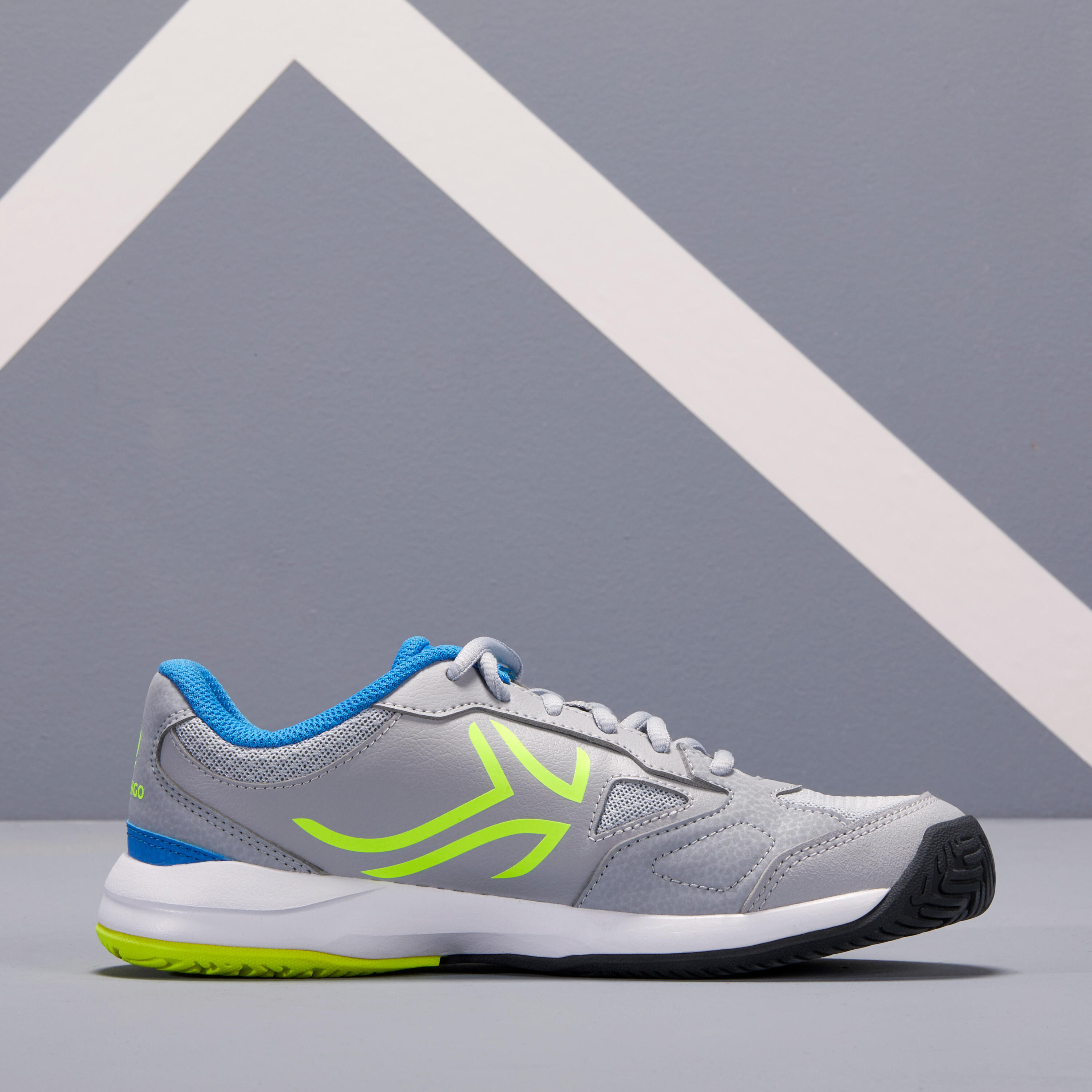 TS560 JR Kids' Tennis Shoes - Grey/Yellow 2/9