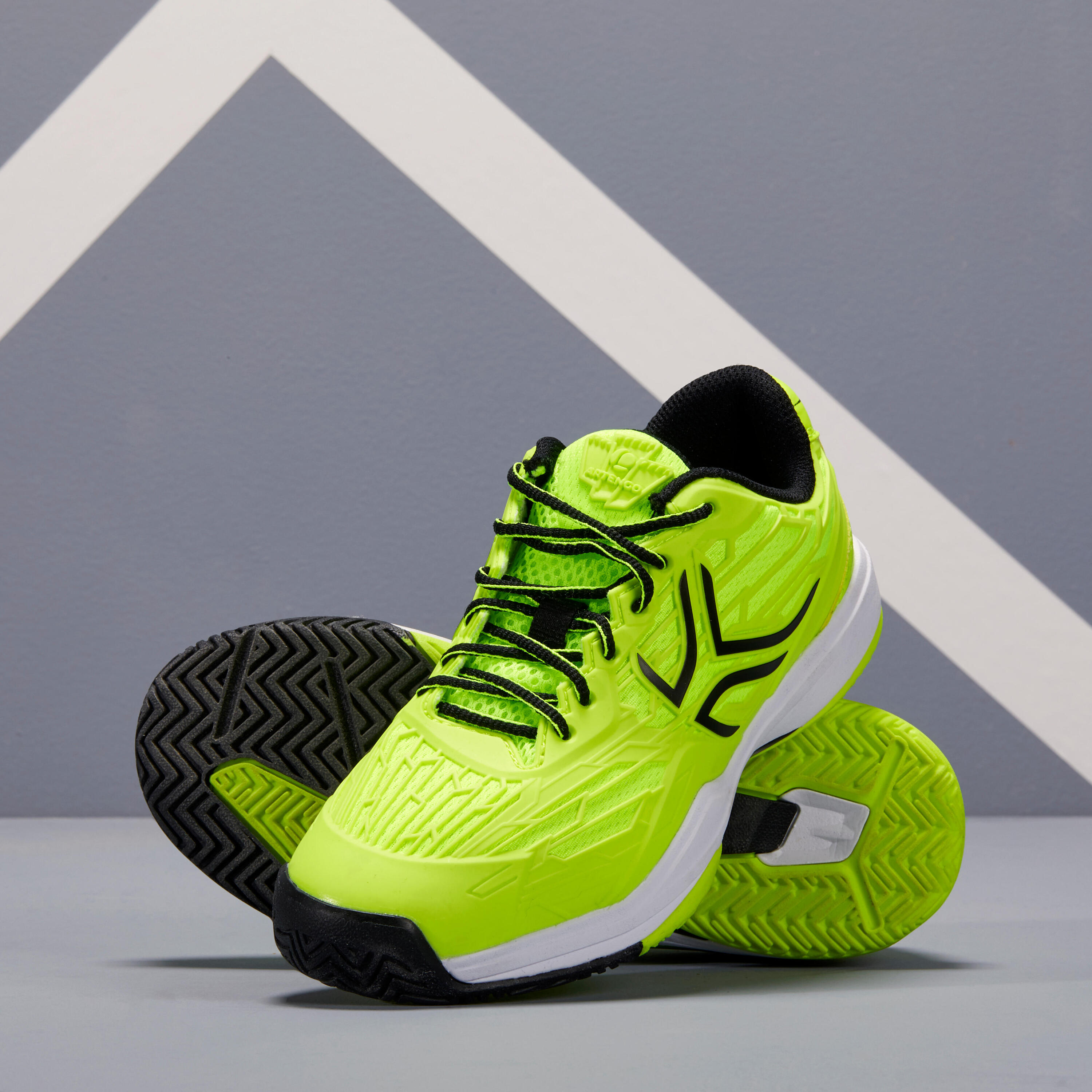 TS990 Kids' Tennis Shoes - Neon Yellow 6/14