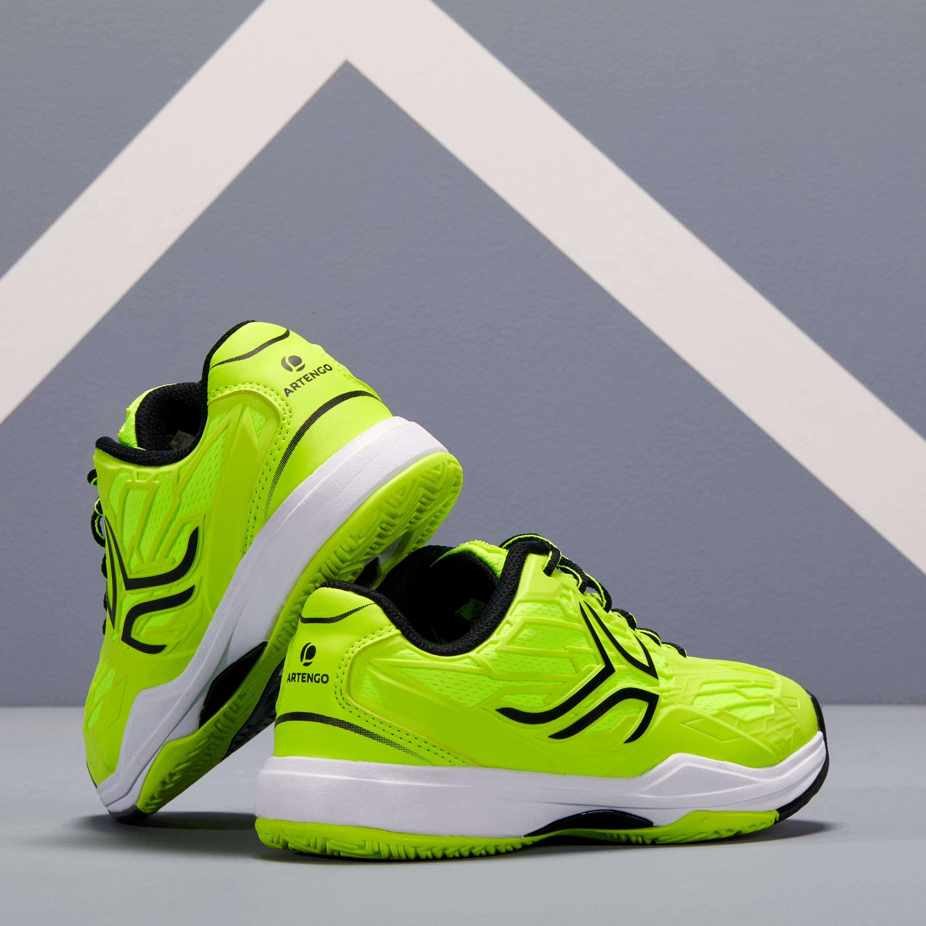 TS990 Kids' Tennis Shoes - Neon Yellow 7/14
