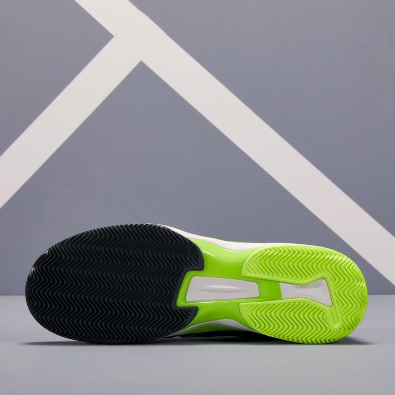 ZAPATILLAS DE TENIS HOMBRE TS990 NEGRO AMARILLO TIERRA BATIDA 